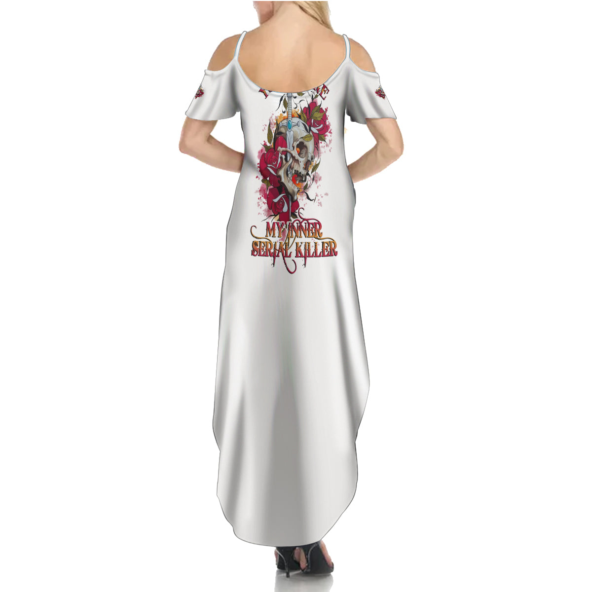 You Inspire My Inner Serial K Skull Rose Summer Maxi Dress - Wonder Print Shop