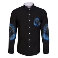 When I Was Born Reaper Fire Blue Family Matching Short Sleeve Bodycon Dress and Hawaiian Shirt - Wonder Print Shop