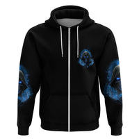 When I Was Born Reaper Fire Blue Hoodie - Wonder Print Shop