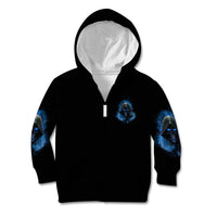 When I Was Born Reaper Fire Blue Kid Hoodie - Wonder Print Shop