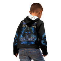 When I Was Born Reaper Fire Blue Kid Hoodie - Wonder Print Shop
