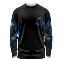When I Was Born Reaper Fire Blue Long Sleeve Shirt - Wonder Print Shop