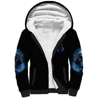 When I Was Born Reaper Fire Blue Sherpa Hoodie - Wonder Print Shop