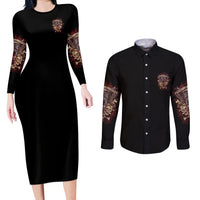 Your First Mistake Was Thingking Couples Matching Long Sleeve Bodycon Dress and Long Sleeve Button Shirt - Wonder Print Shop