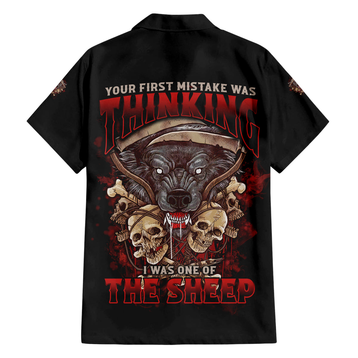Your First Mistake Was Thingking Family Matching Short Sleeve Bodycon Dress and Hawaiian Shirt - Wonder Print Shop
