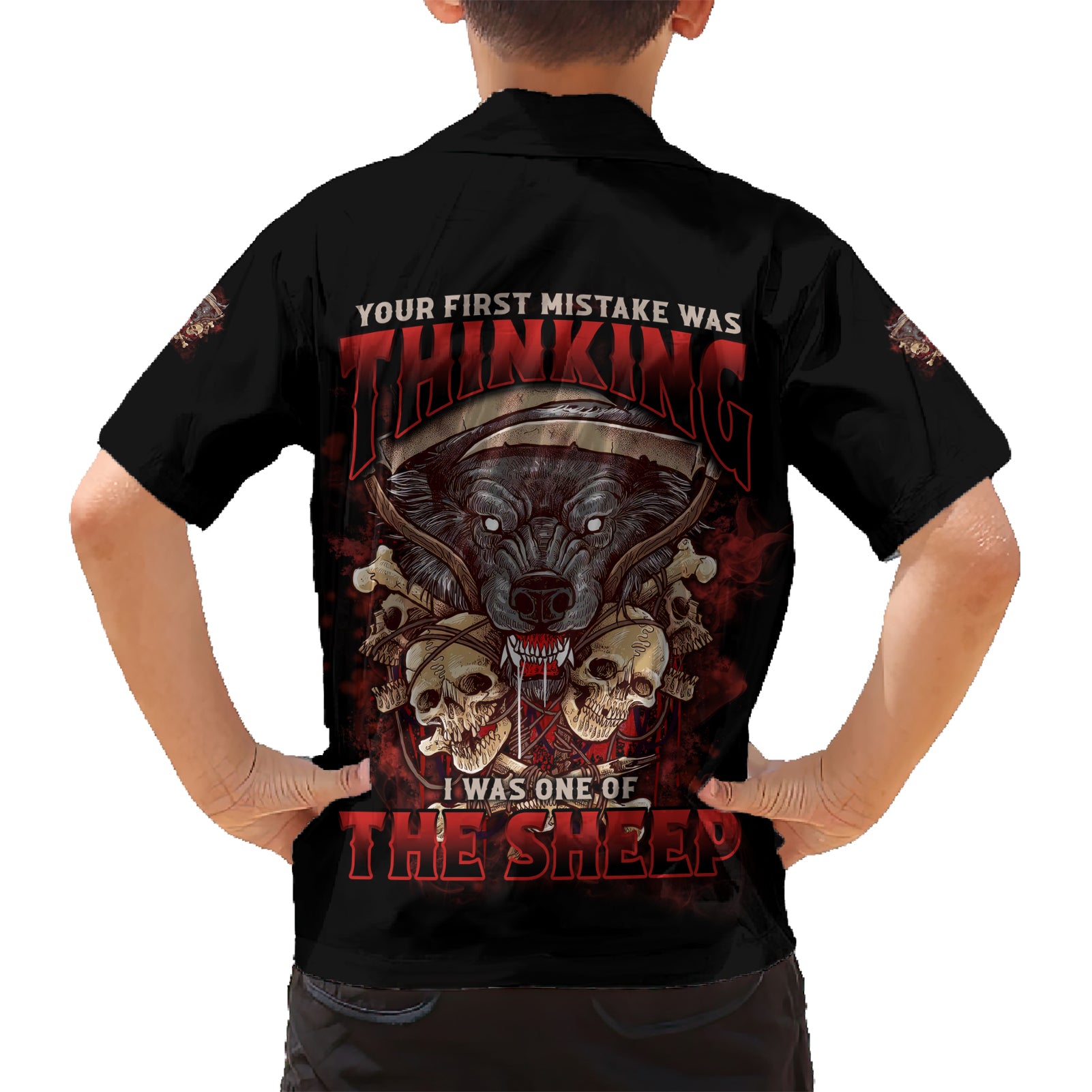 Your First Mistake Was Thingking Kid Hawaiian Shirt - Wonder Print Shop