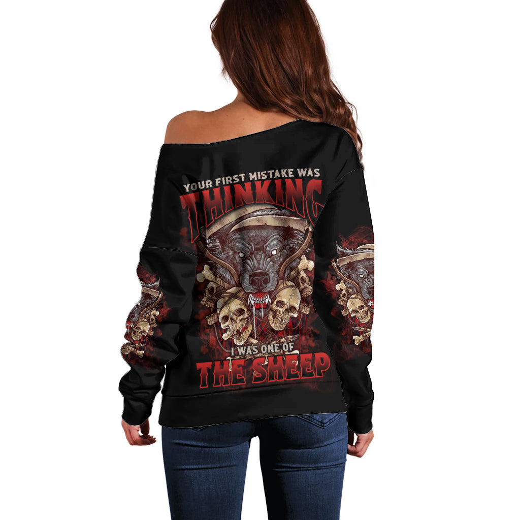 Your First Mistake Was Thingking Off Shoulder Sweater - Wonder Print Shop