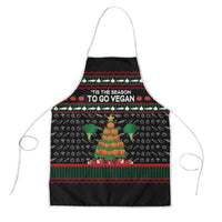 Vegan Christmas Apron with Tis the Season to Go Vegan Quote and Vegetable Tree - Wonder Print Shop