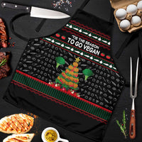 Vegan Christmas Apron with Tis the Season to Go Vegan Quote and Vegetable Tree - Wonder Print Shop
