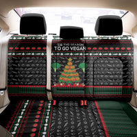 Vegan Christmas Back Car Seat Cover with Tis the Season to Go Vegan Quote and Vegetable Tree - Wonder Print Shop