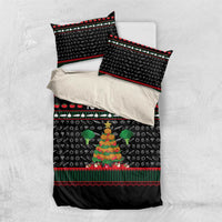 Vegan Christmas Bedding Set with Tis the Season to Go Vegan Quote and Vegetable Tree - Wonder Print Shop