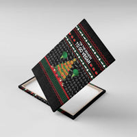 Vegan Christmas Canvas Wall Art with Tis the Season to Go Vegan Quote and Vegetable Tree - Wonder Print Shop