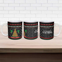 Vegan Christmas Ceramic Mug with Tis the Season to Go Vegan Quote and Vegetable Tree - Wonder Print Shop
