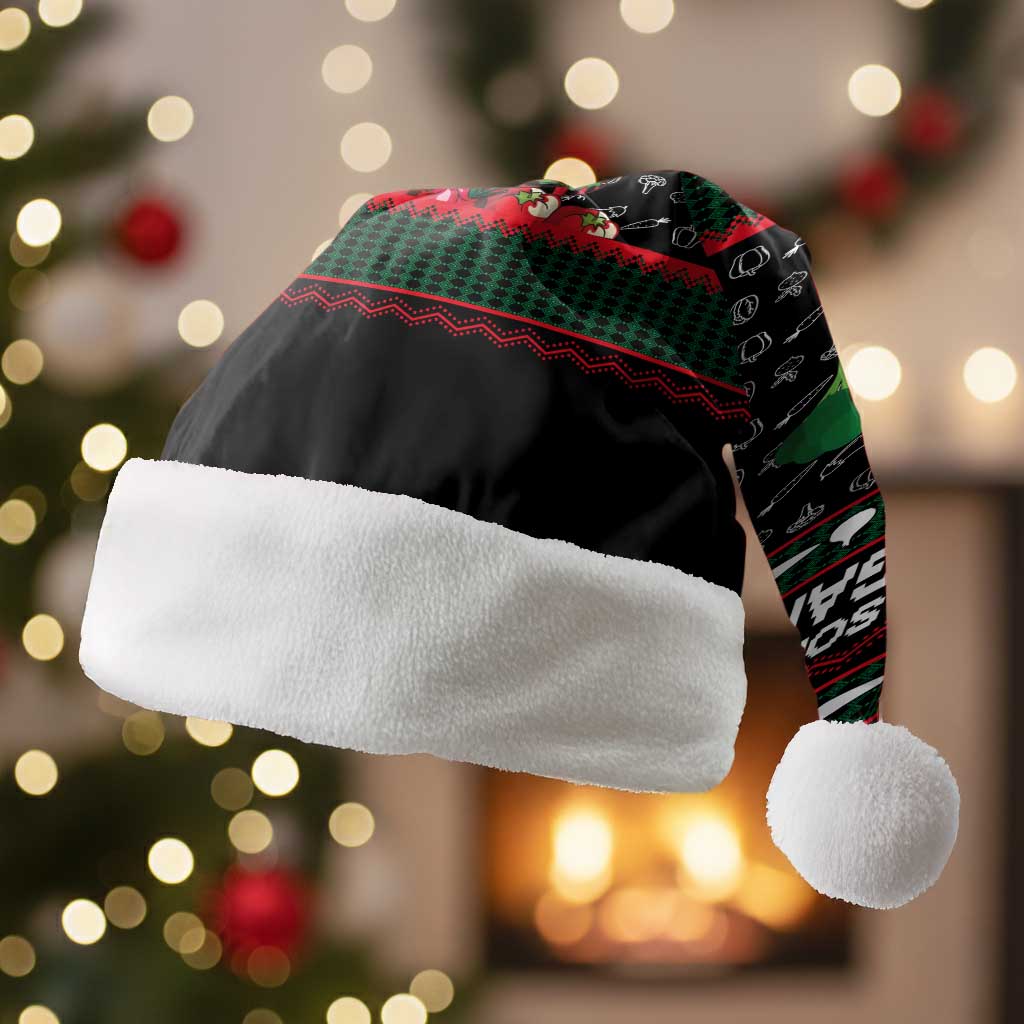 Vegan Christmas Santa Hat with Tis the Season to Go Vegan Quote and Vegetable Tree - Wonder Print Shop