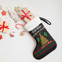 Vegan Christmas Stocking with Tis the Season to Go Vegan Quote and Vegetable Tree - Wonder Print Shop