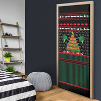 Vegan Christmas Door Cover with Tis the Season to Go Vegan Quote and Vegetable Tree - Wonder Print Shop