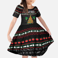 Vegan Christmas Family Matching Mermaid Dress and Hawaiian Shirt with Tis the Season to Go Vegan Quote and Vegetable Tree - Wonder Print Shop