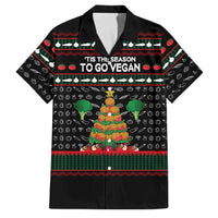 Vegan Christmas Family Matching Mermaid Dress and Hawaiian Shirt with Tis the Season to Go Vegan Quote and Vegetable Tree - Wonder Print Shop