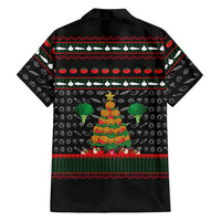 Vegan Christmas Family Matching Mermaid Dress and Hawaiian Shirt with Tis the Season to Go Vegan Quote and Vegetable Tree - Wonder Print Shop