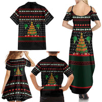 Vegan Christmas Family Matching Summer Maxi Dress and Hawaiian Shirt with Tis the Season to Go Vegan Quote and Vegetable Tree - Wonder Print Shop