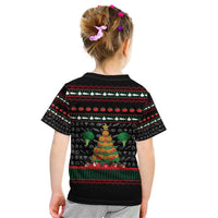 Vegan Christmas Kid T Shirt with Tis the Season to Go Vegan Quote and Vegetable Tree - Wonder Print Shop
