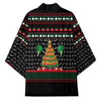 Vegan Christmas Kimono with Tis the Season to Go Vegan Quote and Vegetable Tree - Wonder Print Shop