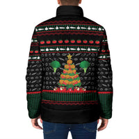 Vegan Christmas Padded Jacket with Tis the Season to Go Vegan Quote and Vegetable Tree - Wonder Print Shop