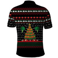Vegan Christmas Polo Shirt with Tis the Season to Go Vegan Quote and Vegetable Tree - Wonder Print Shop