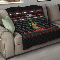 Vegan Christmas Quilt with Tis the Season to Go Vegan Quote and Vegetable Tree - Wonder Print Shop