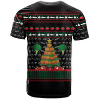 Vegan Christmas T Shirt with Tis the Season to Go Vegan Quote and Vegetable Tree - Wonder Print Shop