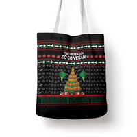 Vegan Christmas Tote Bag with Tis the Season to Go Vegan Quote and Vegetable Tree - Wonder Print Shop