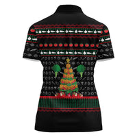 Vegan Christmas Women Polo Shirt with Tis the Season to Go Vegan Quote and Vegetable Tree - Wonder Print Shop