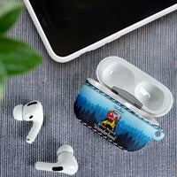 German Shepherd Christmas AirPods Case with Walking in a Wonderland Quote and Santa Forest - Wonder Print Shop