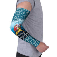 German Shepherd Christmas Arm Sleeves with Walking in a Wonderland Quote and Santa Forest - Wonder Print Shop