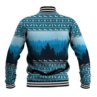 German Shepherd Christmas Baseball Jacket with Walking in a Wonderland Quote and Santa Forest - Wonder Print Shop