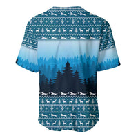 German Shepherd Christmas Baseball Jersey with Walking in a Wonderland Quote and Santa Forest - Wonder Print Shop