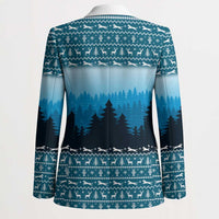 German Shepherd Christmas Blazer with Walking in a Wonderland Quote and Santa Forest - Wonder Print Shop