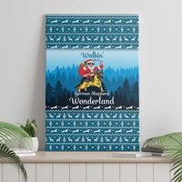 German Shepherd Christmas Canvas Wall Art with Walking in a Wonderland Quote and Santa Forest - Wonder Print Shop