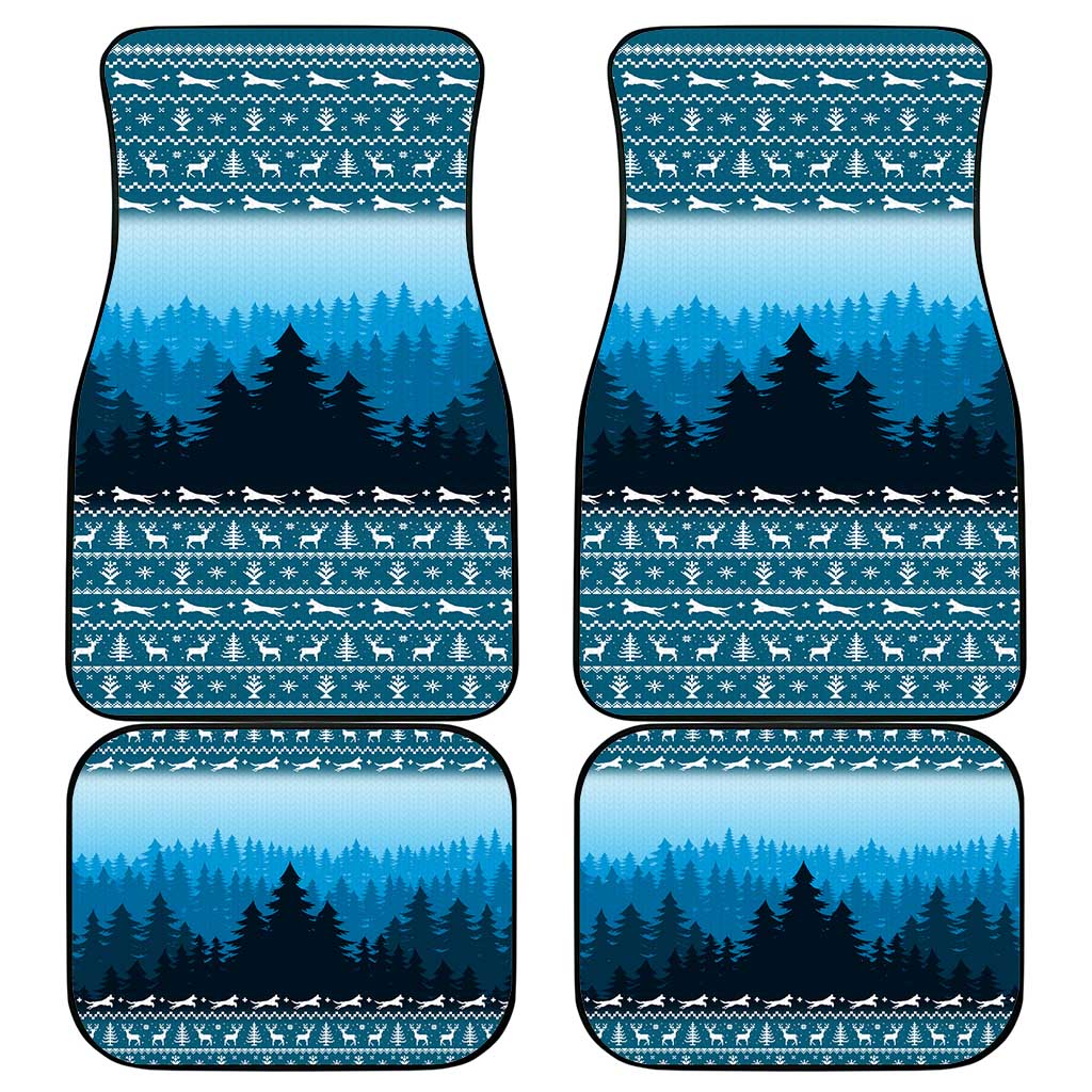 German Shepherd Christmas Car Mats with Walking in a Wonderland Quote and Santa Forest - Wonder Print Shop