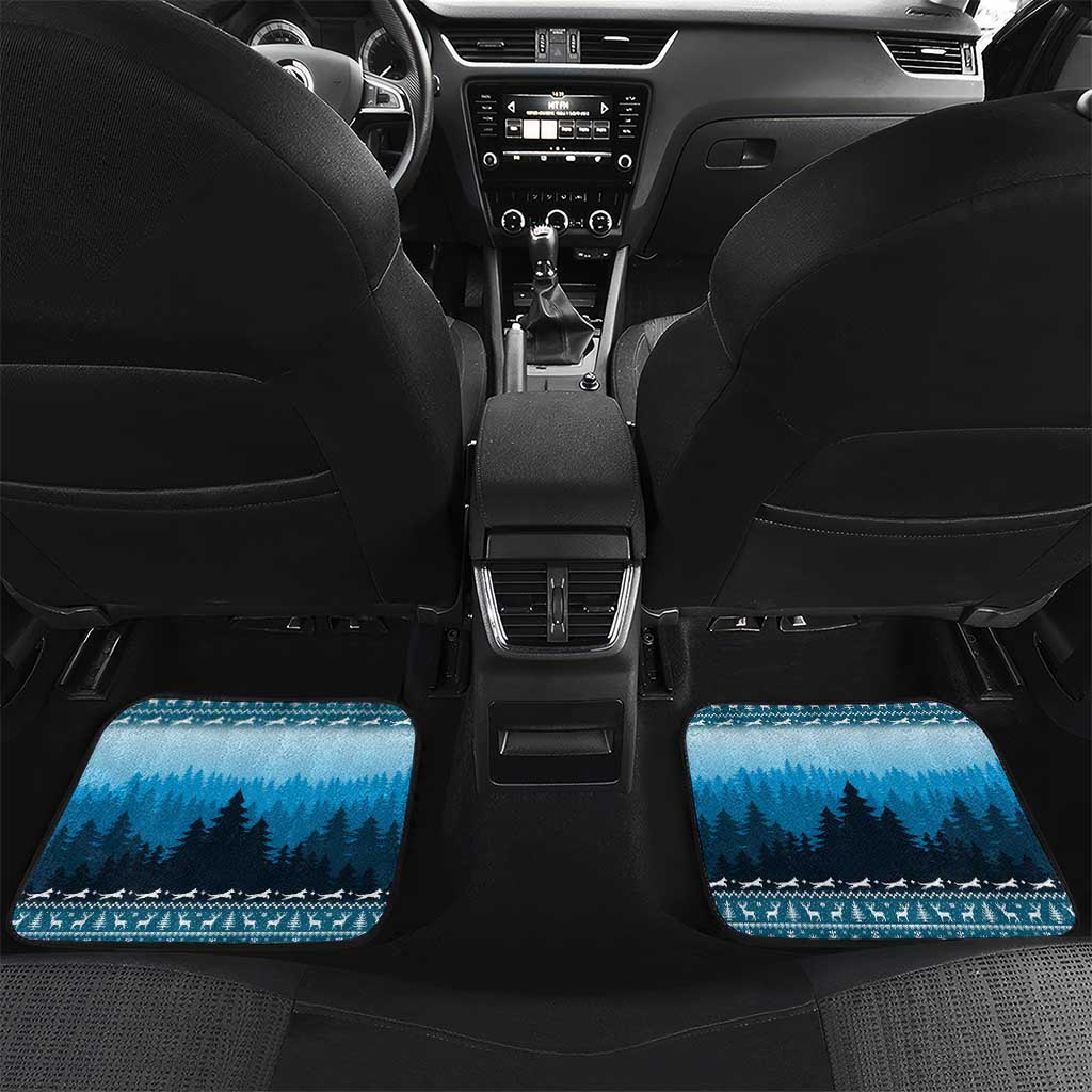 German Shepherd Christmas Car Mats with Walking in a Wonderland Quote and Santa Forest - Wonder Print Shop