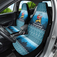German Shepherd Christmas Car Seat Cover with Walking in a Wonderland Quote and Santa Forest - Wonder Print Shop