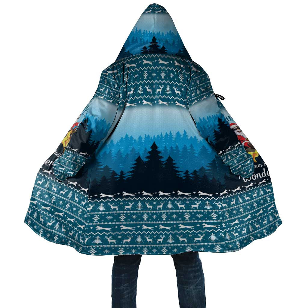 German Shepherd Christmas Cloak with Walking in a Wonderland Quote and Santa Forest - Wonder Print Shop