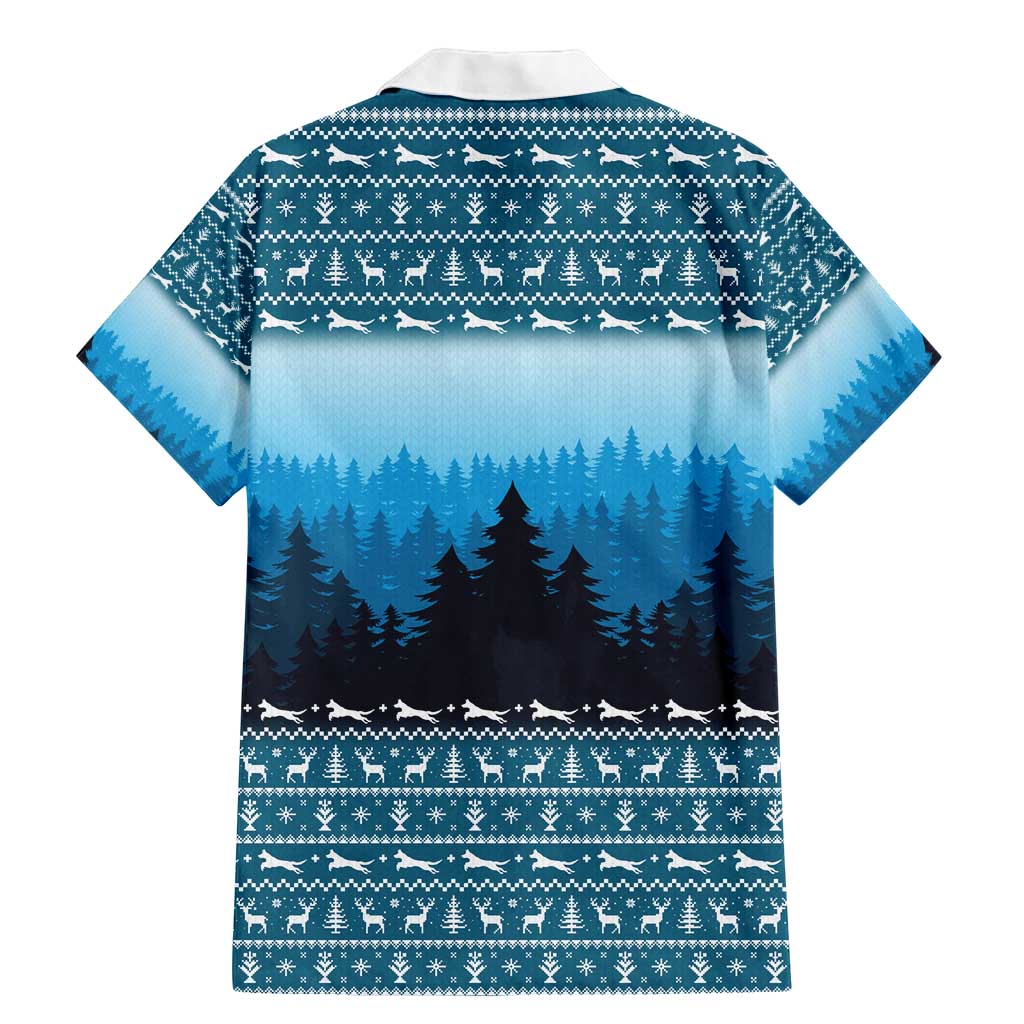 German Shepherd Christmas Family Matching Mermaid Dress and Hawaiian Shirt with Walking in a Wonderland Quote and Santa Forest - Wonder Print Shop