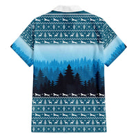 German Shepherd Christmas Family Matching Off Shoulder Short Dress and Hawaiian Shirt with Walking in a Wonderland Quote and Santa Forest - Wonder Print Shop