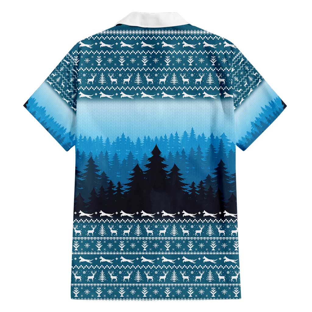 German Shepherd Christmas Family Matching Tank Maxi Dress and Hawaiian Shirt with Walking in a Wonderland Quote and Santa Forest - Wonder Print Shop