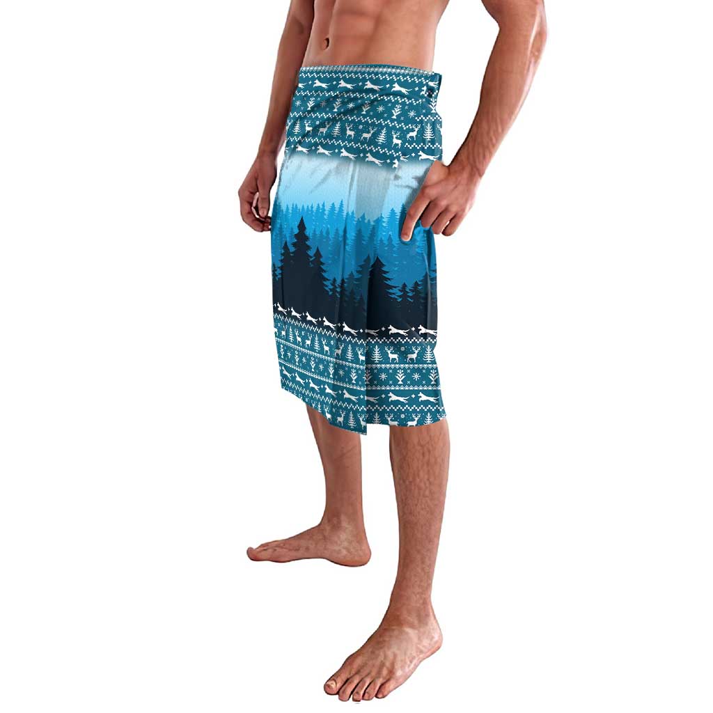 German Shepherd Christmas Lavalava with Walking in a Wonderland Quote and Santa Forest - Wonder Print Shop