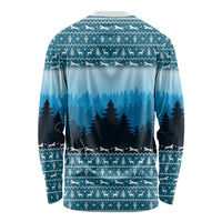 German Shepherd Christmas Long Sleeve Shirt with Walking in a Wonderland Quote and Santa Forest - Wonder Print Shop