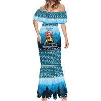 German Shepherd Christmas Mermaid Dress with Walking in a Wonderland Quote and Santa Forest - Wonder Print Shop