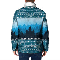 German Shepherd Christmas Padded Jacket with Walking in a Wonderland Quote and Santa Forest - Wonder Print Shop