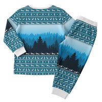 German Shepherd Christmas Pajama Set with Walking in a Wonderland Quote and Santa Forest - Wonder Print Shop